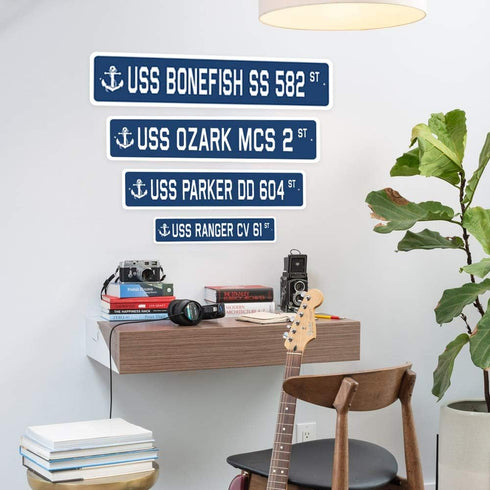 FIRE STATION Street Sign - Firefighter House Fireman Trucks Cook | Indoor/Outdoor | 36" Wide Plastic Sign