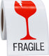 Hybsk 3 x 5 Fragile with Broken Glass Safe Handling Stickers - 100 Adhesive Labels Per Roll