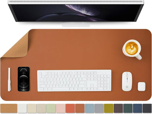 Cork Desk Mat - Dual-Sided Desk Pad for Office and Home -