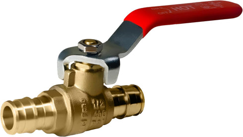 1/2" Pex A Expansion Ball Valve, Red/Hot and Blue/Cold (2)