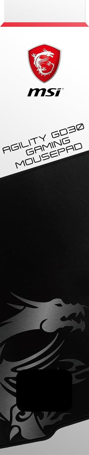 MSI Extra Soft Gaming Mouse Pad, Low-Friction Textile Surface, Natural Rubber Base, Anti-Slip (Agility GD30)