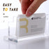 SANRUI Clear Horizontal Business Card Holder Stand, Acrylic Display Rack for Desk, 1 Tier, 60 Card Capacity