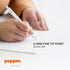 Poppin Retractable Gel Pens - Fine Point 0.7mm Tip, Smooth Writing Gel Ink Pens, 12 Pack (White with Black Ink)