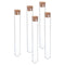 PATIKIL 30ml Clear Plastic Test Tubes with Cork Stoppers, 5Pcs 150x20mm for Lab Use, Candy Storage