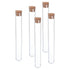 PATIKIL 30ml Clear Plastic Test Tubes with Cork Stoppers, 5Pcs 150x20mm for Lab Use, Candy Storage