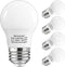 MorningLight 4 Pack A15 Light Bulbs 60 Watt Equivalent, 5000K Daylight LED