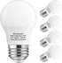 MorningLight 4 Pack A15 Light Bulbs 60 Watt Equivalent, 5000K Daylight LED