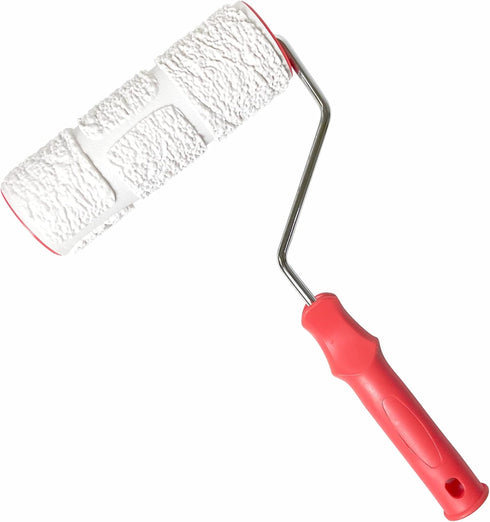 8'' Patterned Paint Roller for Wall Decoration, Classic Brick Embossing Rubber Tool for DIY Paint Art