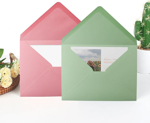VANRA 170 Pack A7 Colorful Self Seal Envelopes for 5x7 Greeting Cards, Wedding Invitations, Photos, Graduation (17