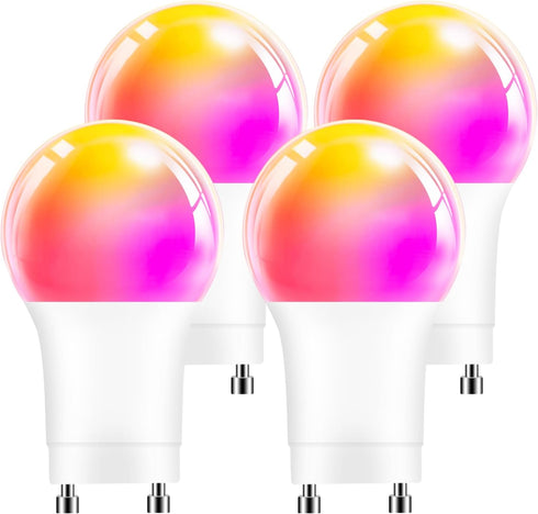 GU24 Smart Led Light Bulbs4 PackA19 12W 1200LM Smart Bluetooth 2 Prong