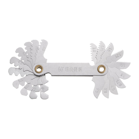 Metric 0.5-7 Screw Thread Pitch Gauge Tool, Pitch Cutting Gauge Caliper for Industrial Measurement