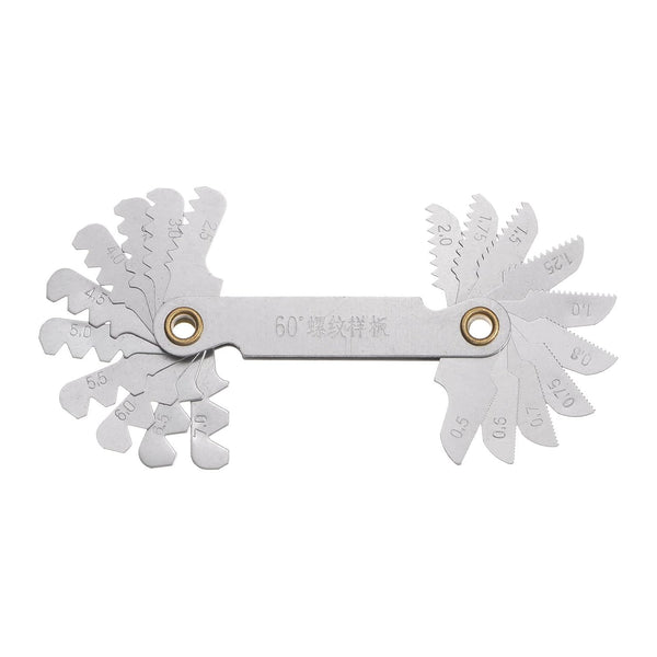 Metric 0.5-7 Screw Thread Pitch Gauge Tool, Pitch Cutting Gauge Caliper for Industrial Measurement