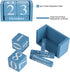 European Perpetual Wooden Calendar, Desktop Block Wood Calendar DIY Yearly Planner, 9.4 x 5.2 x 4.1cm (Blue)