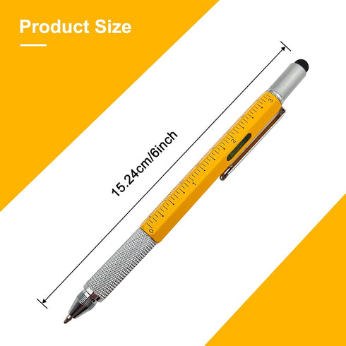 Stocking Unique Gadget Stuffers, 6 in 1 Pens, Multitool Pen Construction Tools, Office Supplies DIY Gifts for Dad