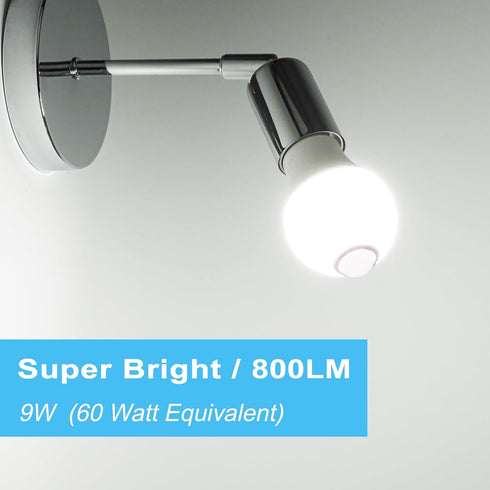 Motion Sensor Light Bulbs, 9W A19 LED, 60W Equivalent, E26 800lm 5000K Daylight, Dusk to Dawn, 2 Pack for Indoor Outdoor