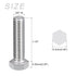 Hex Bolts 8Pcs (3/8-16x1-1/2") - 304 Stainless Steel UNC Fully Threaded Hex Head Screw Bolt for Furniture Repair, Silver