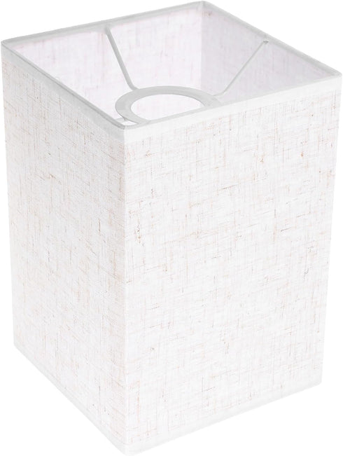 DECHOUS Linen Lampshade, Rectangular Lamp Shade Beige Boho Lampshade Replacement, 5.5"x7.86" Small