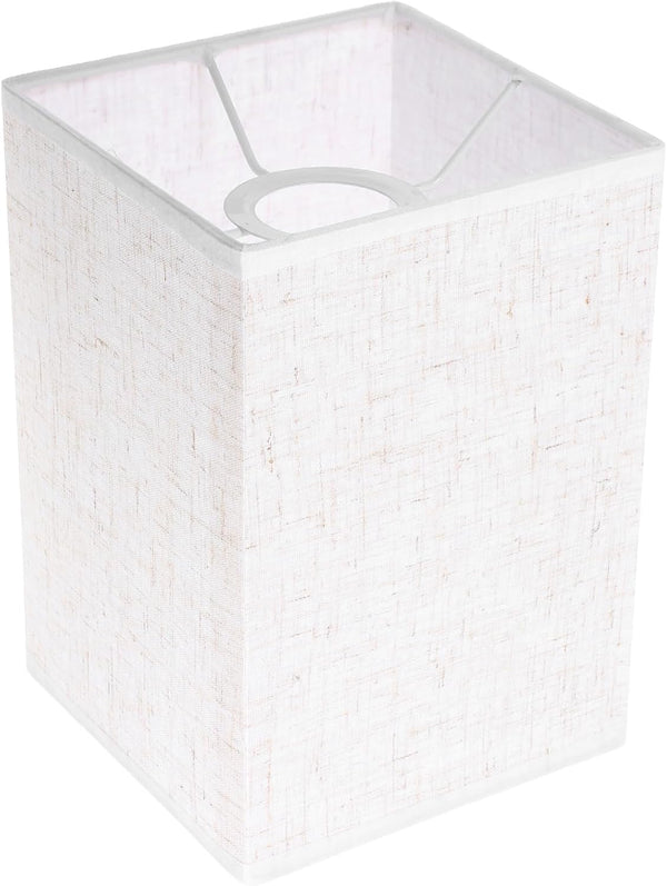 DECHOUS Linen Lampshade, Rectangular Lamp Shade Beige Boho Lampshade Replacement, 5.5"x7.86" Small