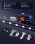 PIYOOPDR 50FT, 4000K (IP67), Permanent Outdoor Lights Smart RGB-IC Eave Lights, DIY LED Christmas Light, White