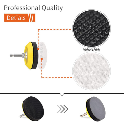 279 Pack 2/3 inch Sanding Discs Pad Kit for Drill, 2Pcs 1/8"&1/4" Shank Backer Plate