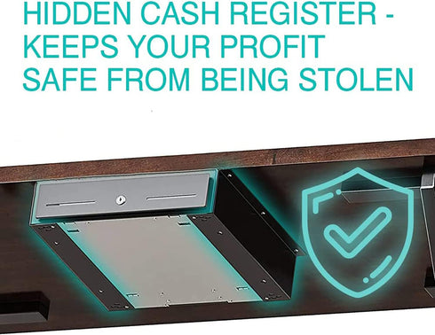 Skywin Cash Drawer Under Counter Mounting Brackets, Heavy Duty Steel for 16" Cash Registers Drawer (1)