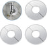 3 Pcs Stainless Steel Wall Split Flange Round Escutcheon Plate Cover for Plumbing Self Adhesive Split Pipe Flange