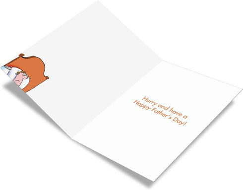 NobleWorks Happy Father's Day Greeting Card, Funny Humor for Dad or Stepdad, Notecard with Envelope, Storytime C3579FDG