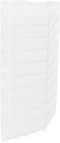 EasyPAG Hanging File Organizer - 10 Pocket Wall Mount File Holder with 5 Key Hook for Office and Classroom, White