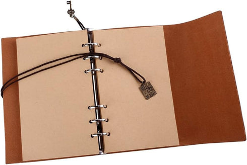 Retro Soft PU Leather Cover Loose-Leaf Journals Travelers' Notebook Leather Writing Journal Notebook Sketchbook (Eiffel Tower) by ToiM
