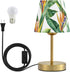 ALAZA Table Lamp for Bedroom Nightstand Tropical Palm Leaf Flower Bedside Lamp