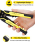 4 (24-14AWG) YUZES Automatic Wire Stripper and Crimping Tool Kit for Heat Shrink, Insulated Terminals, Open Barrel