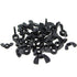 30PCS Nylon Butterfly Screws M5/6/8 Galvanized Carbon Steel Hand Twist Wing Style Knobs Fasteners Hardware Accessories Plastic Nuts (Black)