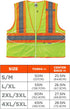 Ergodyne Class 2 Safety Vest, Two Tone Mesh, Lime, Large-X-Large