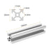 uxcell 4 Pcs T Slot 2020 Aluminum Extrusion Profile European Standard 100mm x 20mm Linear Rail Extrusion Frame for 3D Printer, CNC, DIY (Silver Tone)