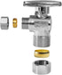 4 Pack Angle Stop Valve, 1/4 Turn Water Shut Off Valves for Bathroom Toilet Kitchen Shower Plumbing