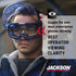 Jackson Safety GPL500 Safety Goggles with Flip Up/Detachable Blue Face Shield, Anti-Fog, Clear Lens