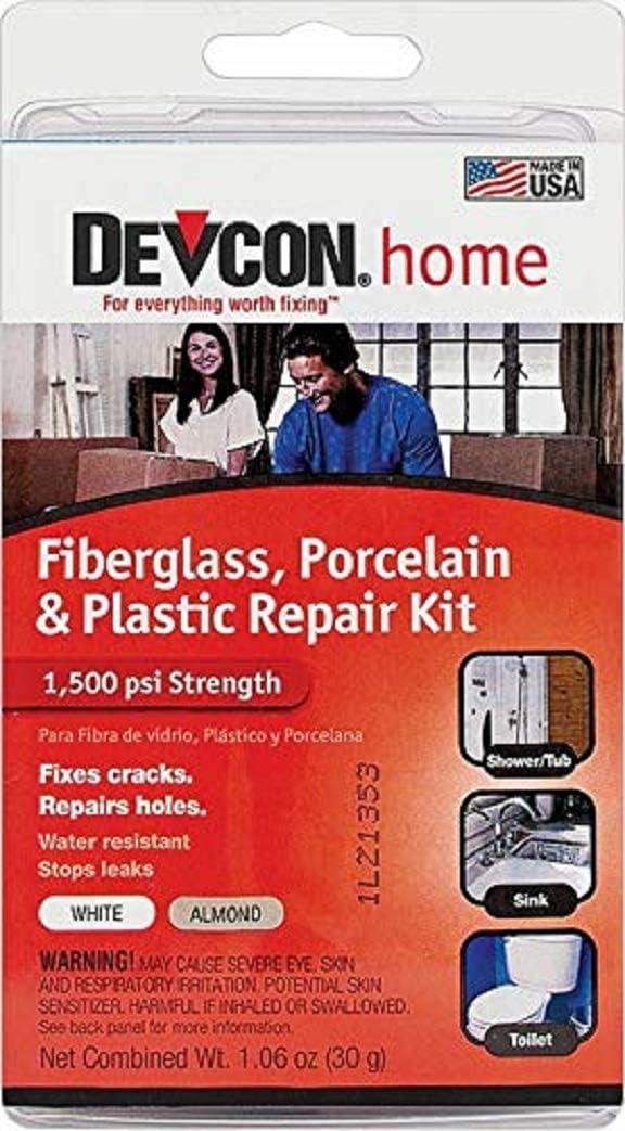 Devcon Epoxy Bathtub Repair Kit in Almond & White