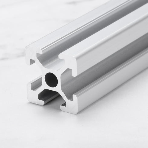 uxcell 4 Pcs T Slot 2020 Aluminum Extrusion Profile, 100mm x 20mm Linear Rail for 3D Printer, CNC, DIY (Silver Tone)