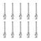 10pcs 10Gauge Stainless Steel Dispensing Needles, 1" All Metal Glue Needle Tube Blunt Tips for Lab Use
