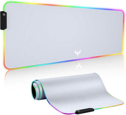 BladeHawks Extra Large RGB Gaming Mouse Pad, Extended Soft LED Mousepad, Anti-Slip Rubber Base (31.5 x 12 Inch)