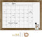 TORASO Dry Erase Monthly Calendar Board, Solid Pine Wood Rustic Brown Frame Magnetic Whiteboard for Wall