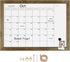 TORASO Dry Erase Monthly Calendar Board, Solid Pine Wood Rustic Brown Frame Magnetic Whiteboard for Wall