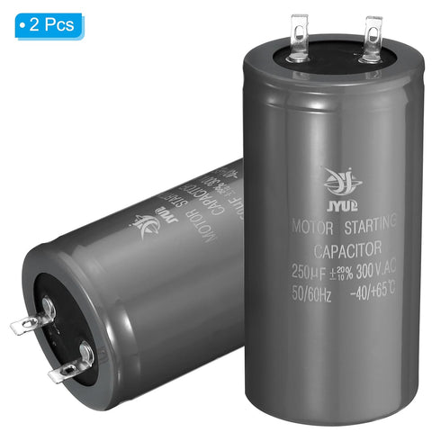 PATIKIL Motor Start Capacitor, 2 Pcs 250uf 300V 50/60Hz CD60 for Air Conditioners and Electric Motor Starts