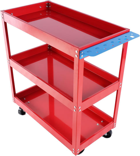 3 450 Lbs Tier Rolling Tool Cart, Capacity Service SART with Wheels, Heavy Duty Steel Utility Cart w/Lockable Wheels