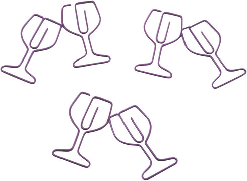 Butler in the Home 100 Count Wine Glass Shaped Paper Clips, Great for Collectors or Office Gift - Comes in Round Tin