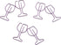 Butler in the Home 100 Count Wine Glass Shaped Paper Clips, Great for Collectors or Office Gift - Comes in Round Tin