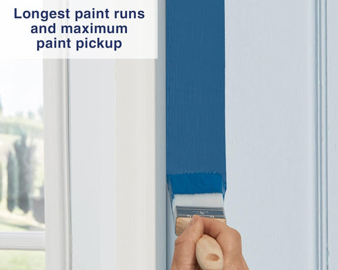 Zibra All Application Paint Brush - Pro Grade Chisel for Walls, Flat Surfaces, and Trim, White, 2 in
