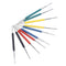 10Pcs Mini Grabber SMD IC Test Hook Clips Probes Kit for Logic Analyzer with Silicone Jumper Wires