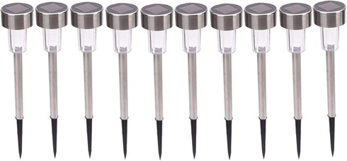 Kcelarec Stainless Steel Outdoor Solar Lights - Waterproof, LED Lawn Lamps Lighting Solar