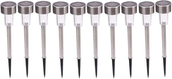 Kcelarec Stainless Steel Outdoor Solar Lights - Waterproof, LED Lawn Lamps Lighting Solar